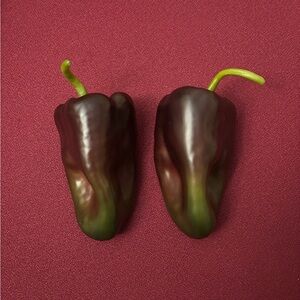 Artificial Purple Eggplant Decorative Fake Vegetable, Set of 2.  4” Length. NEW!